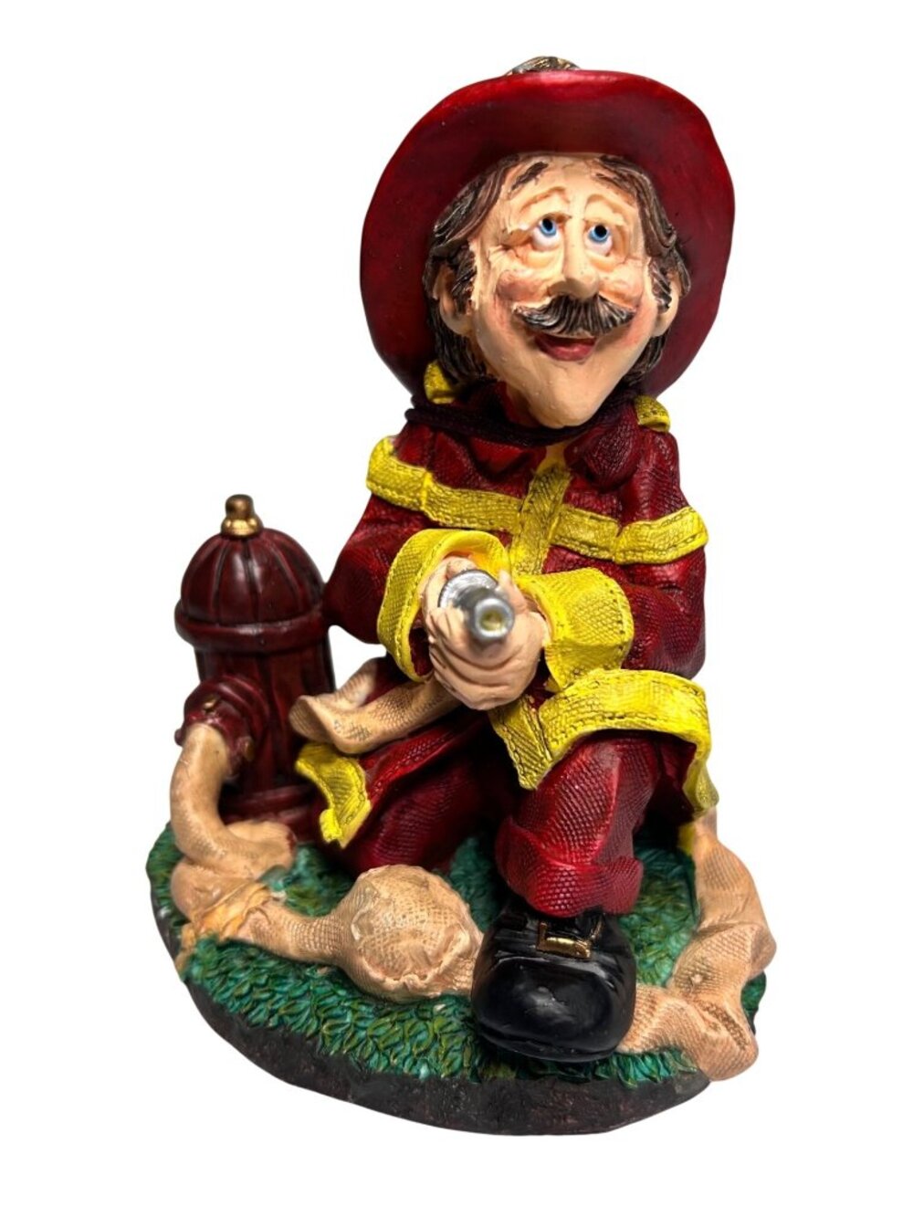 All Fired Up Firefighter Figurine By Russ 5" Tall Handpainted